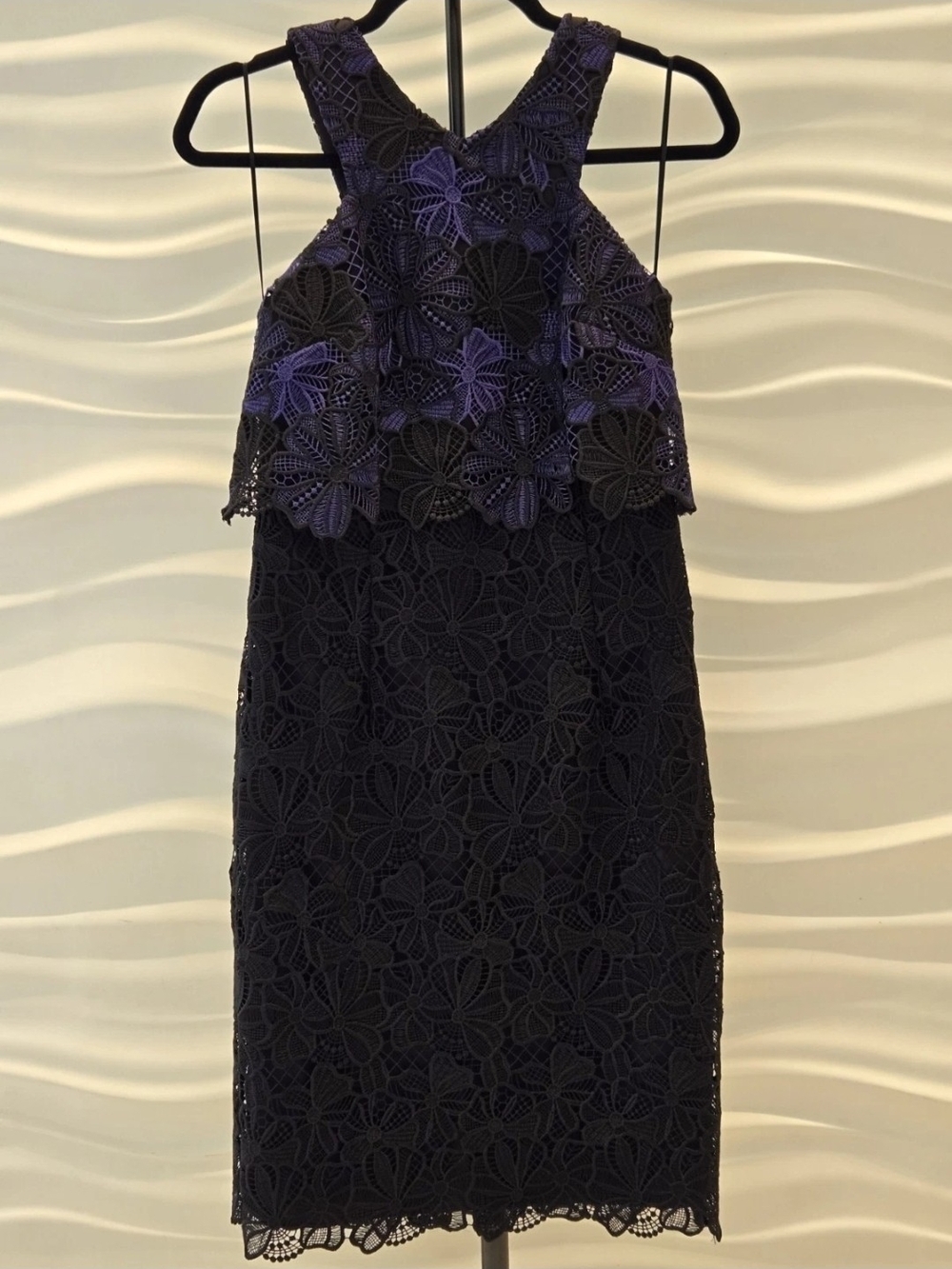 Trina Turk Purple Lace Midi Dress